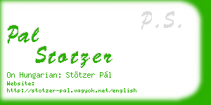 pal stotzer business card